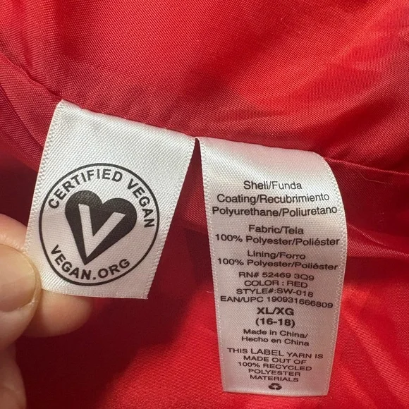 Vibrant Red Leather Jacket for Women - Picture 4 of 13